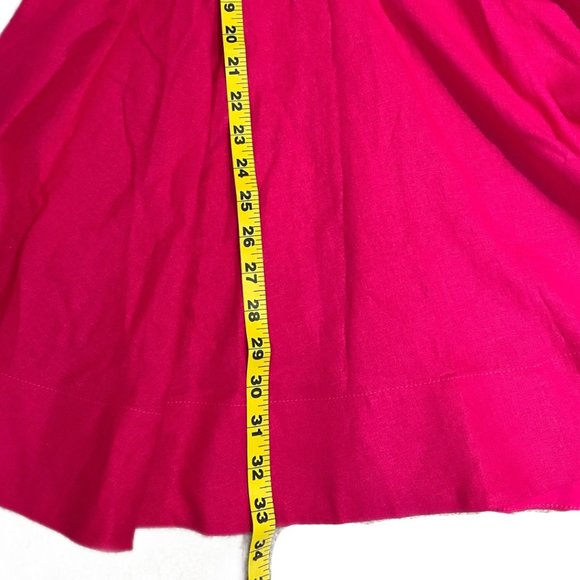 House of Harlow 1960 NEW Mini Flare Linen Blend Lacing Dress Size 4 Fuchsia - Picture 11 of 11